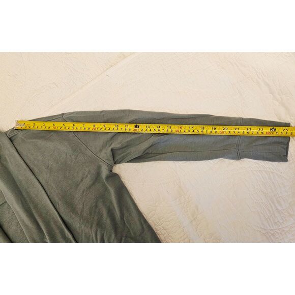 Athletic Works Light Dusty Blue French Terry Open Front Cardigan Shawl Collar L - Picture 7 of 12